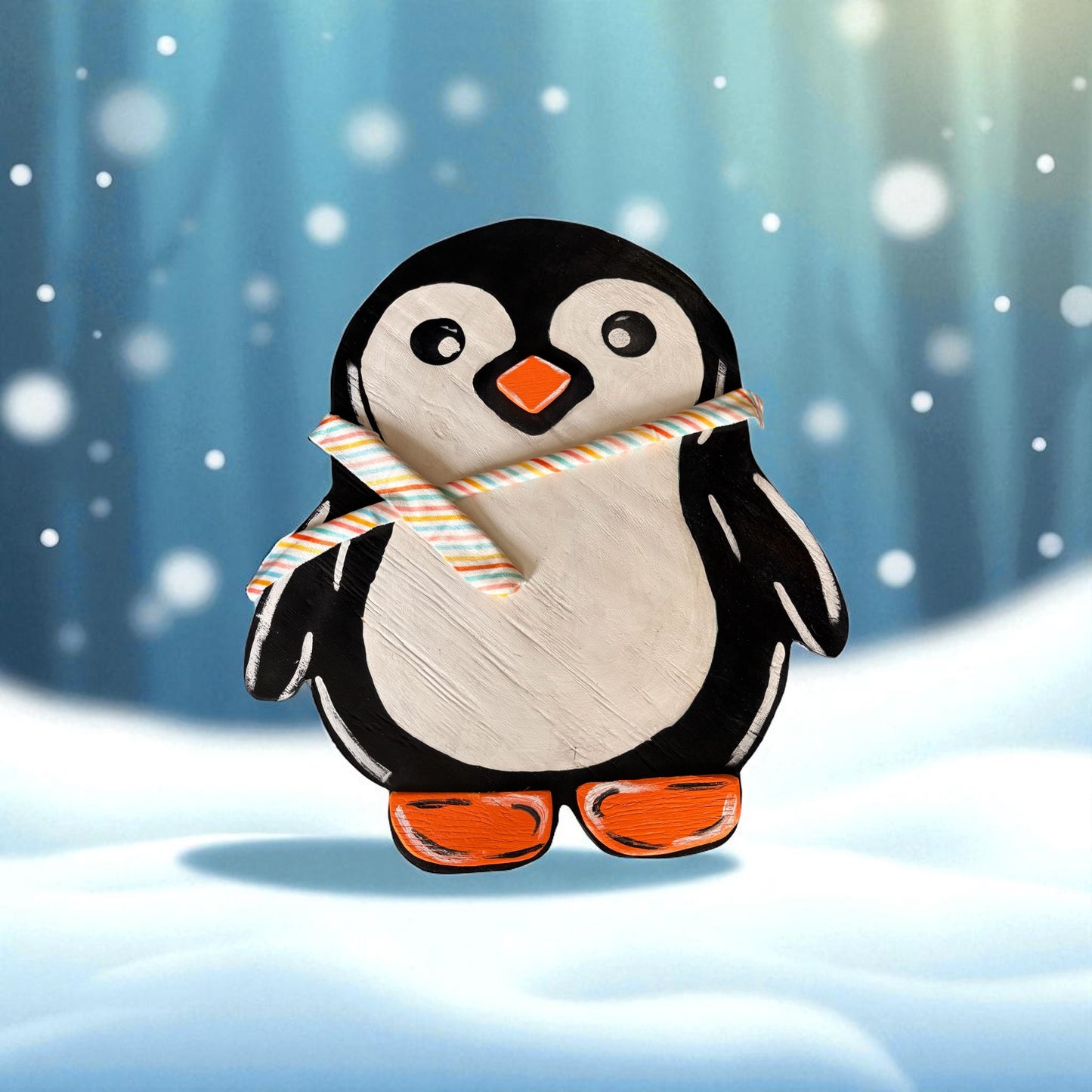 Cute Winter Penguin Wall Art – Holiday Décor Christmas