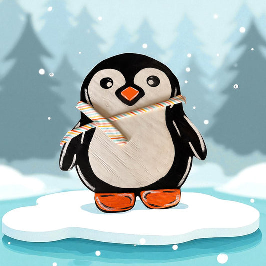 Cute Winter Penguin Wall Art – Holiday Décor Christmas